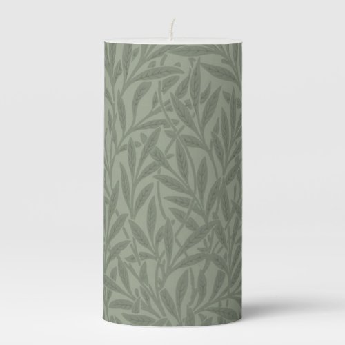 William Morris Willow Art Garden Flower Classic Pillar Candle