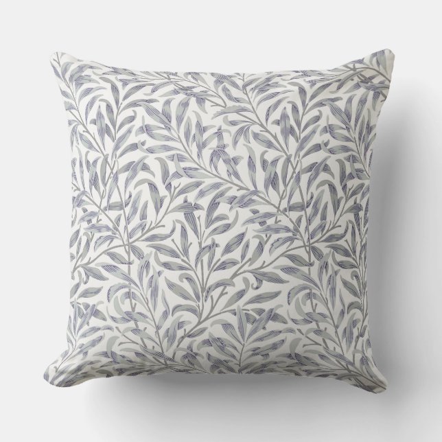 William Morris Willow Bough Blue  Throw Pillow (Front)