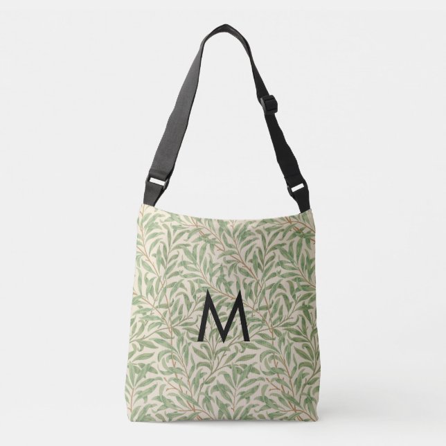 William Morris Willow Bough Botanical Monogrammed Crossbody Bag (Front)