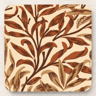 William Morris Willow Bough, Brown and Beige Coaster