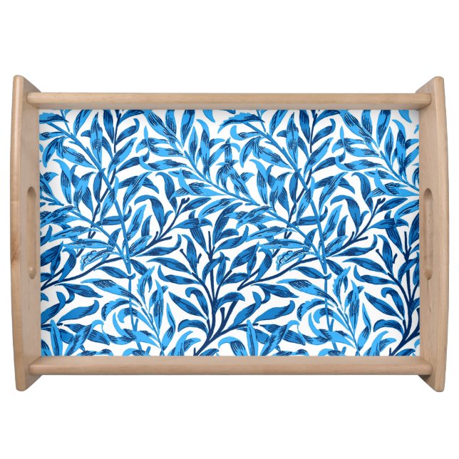 William Morris Willow Bough, Cobalt Blue & White Serving Tray (Front)