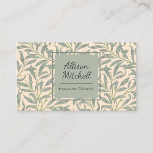 William Morris Willow Bough Elegant Botanical Business Card