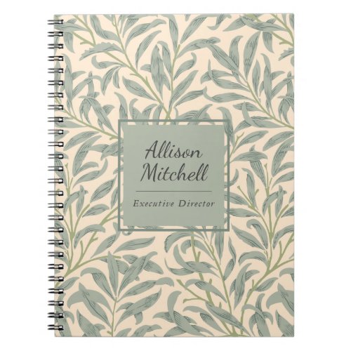 William Morris Willow Bough Elegant Botanical Notebook