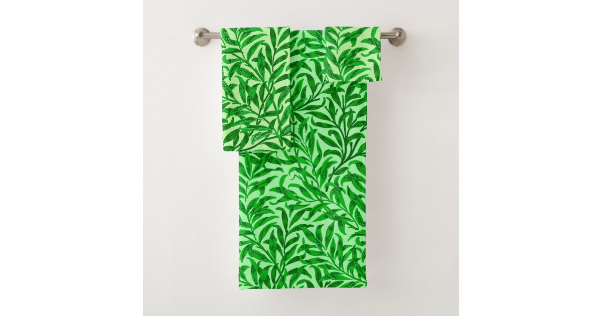 William Morris Willow Bough, Emerald Green Bath Towel Set ...