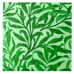 William Morris Willow Bough, Emerald Green Ceramic Tile