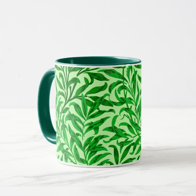 William Morris Willow Bough, Emerald Green  Mug (Front Left)