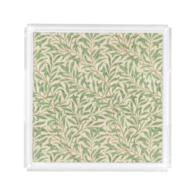 William Morris Willow Bough Garden Flower Classic Acrylic Tray (Front)