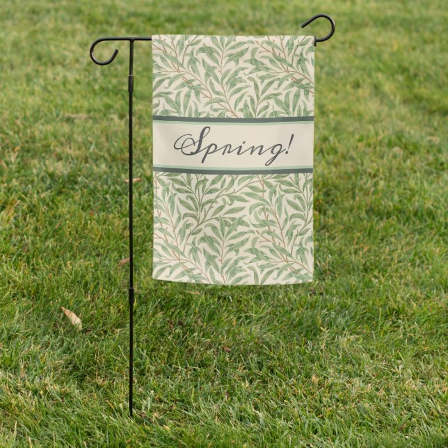 William Morris Willow Bough Garden Flower Classic Flag (In SItu)