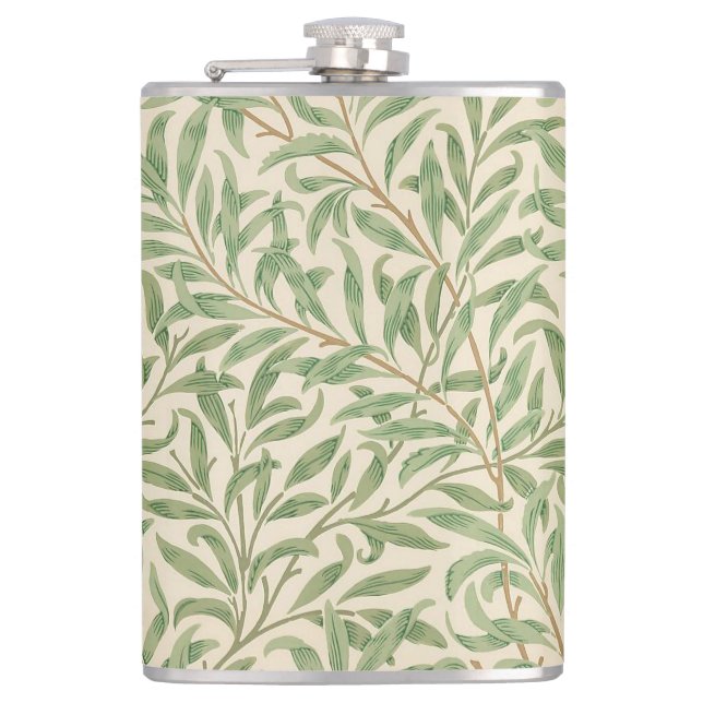 William Morris Willow Bough Garden Flower Classic Flask (Front)