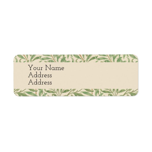 William Morris Willow Bough Garden Flower Classic Label (Front)