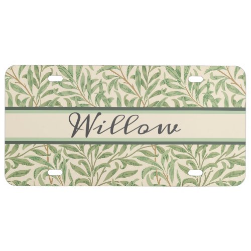 William Morris Willow Bough Garden Flower Classic License Plate