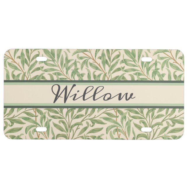 William Morris Willow Bough Garden Flower Classic License Plate (Front)