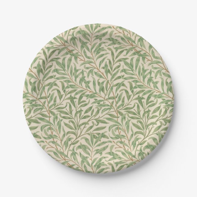 William Morris Willow Bough Garden Flower Classic Paper Plates (Front)