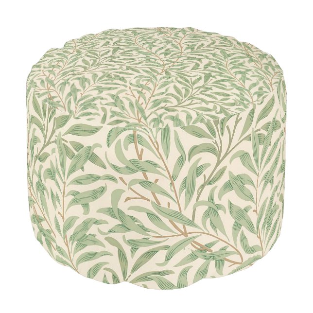 William Morris Willow Bough Garden Flower Classic Pouf (Angled Back)