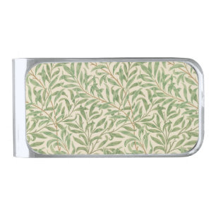 William Morris Willow Bough Garden Flower Classic Silver Finish Money Clip