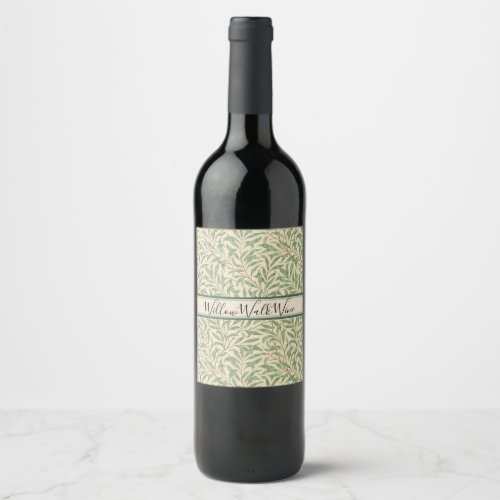 William Morris Willow Bough Garden Flower Classic Wine Label