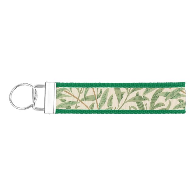 William Morris Willow Bough Garden Flower Classic Wrist Keychain (Keys on Left)