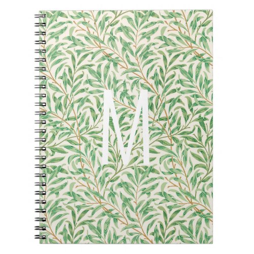 William Morris Willow Bough Greenery monogram Notebook