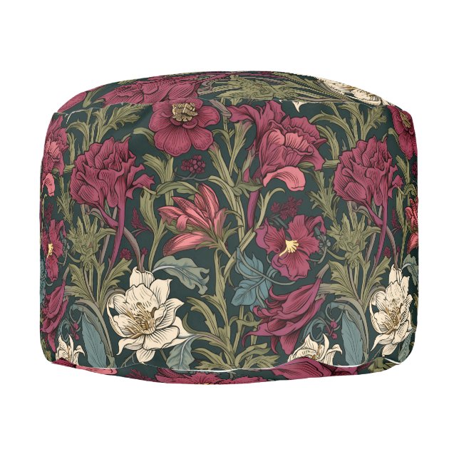 William Morris,Willow Bough,Intricate patterns,Nat Pouf (Right)