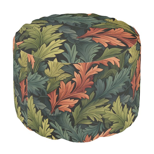 William Morris,Willow Bough,Intricate patterns Pouf (Angled Back)
