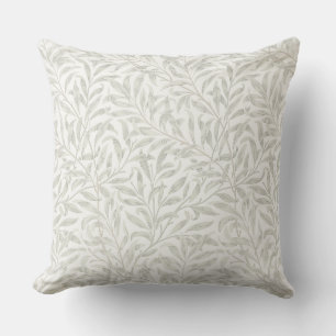 William Morris Willow Bough Light Green  Throw Pillow