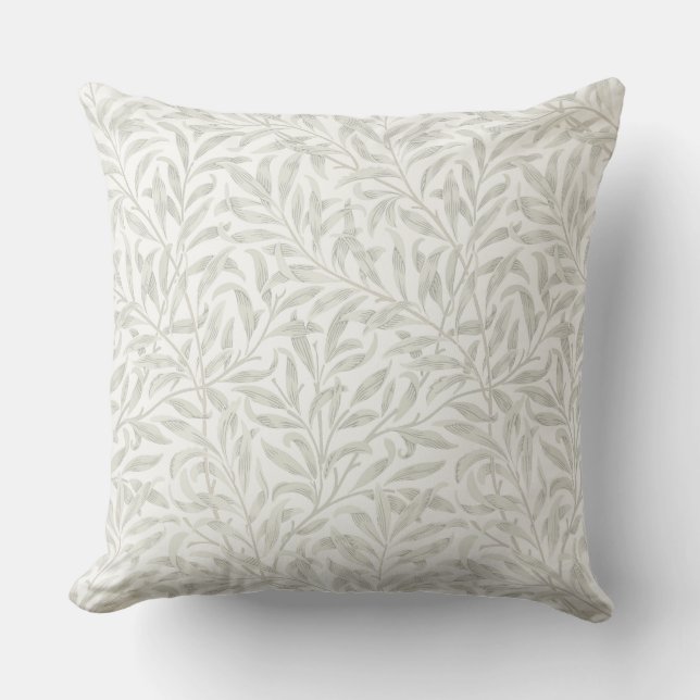William Morris Willow Bough Light Green  Throw Pillow (Front)