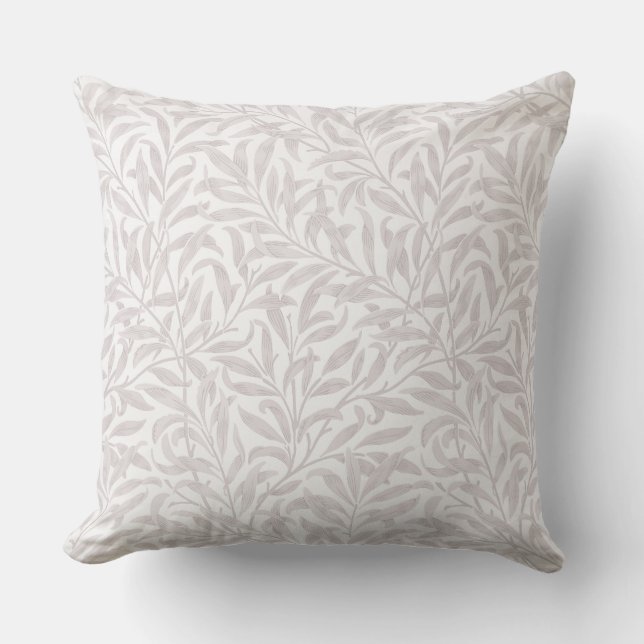 William Morris Willow Bough Neutral  Throw Pillow (Front)