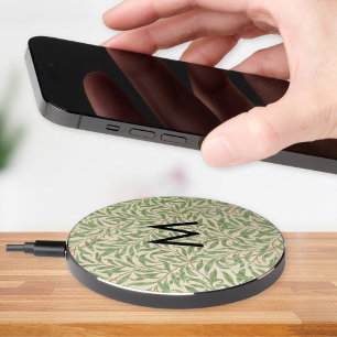 William Morris Willow Bough Patterned Monogram Wireless Charger