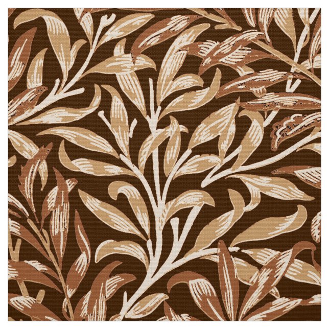 William Morris Willow Bough, Taupe and Brown Fabric (Swatch)
