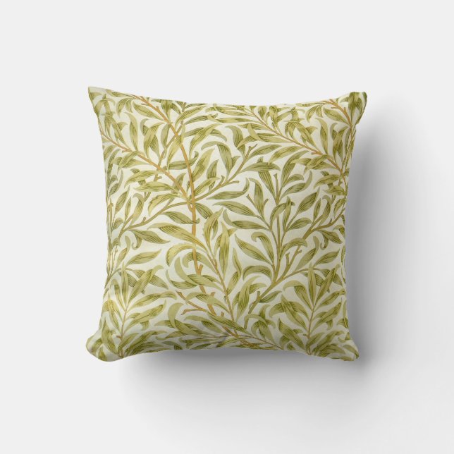 William Morris “Willow Bough” Throw Pillow (Front)