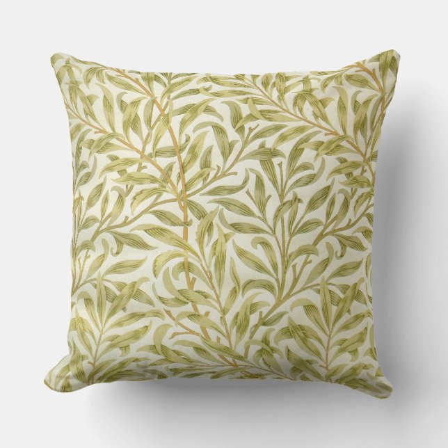 William Morris Willow Bough Throw Pillow (Front)