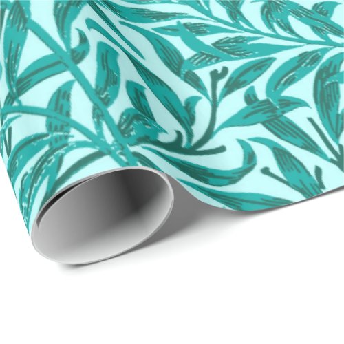 William Morris Willow Bough Turquoise and Aqua Wrapping Paper