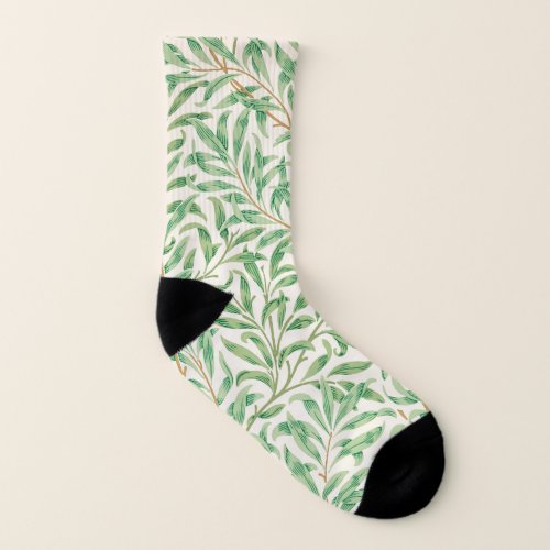 William Morris Willow Bough Vintage greenery Socks