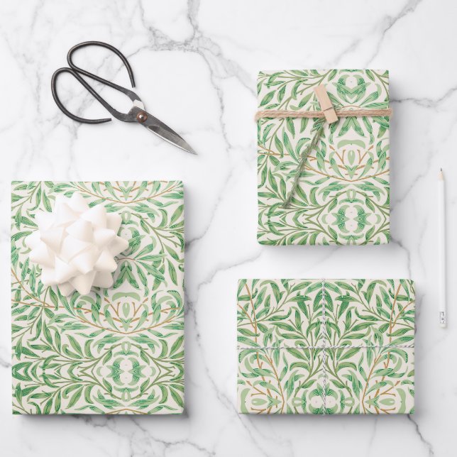 William Morris Willow Bough Wrapping Paper Sheets (Front)