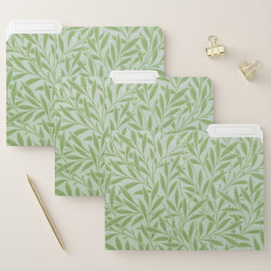 William Morris Willow Flower Classic Green File Folder