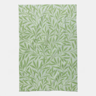 William Morris Willow Flower Classic Green Kitchen Towel