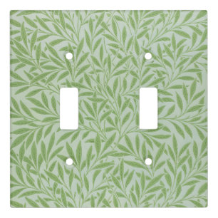 William Morris Willow Flower Classic Green Light Switch Cover