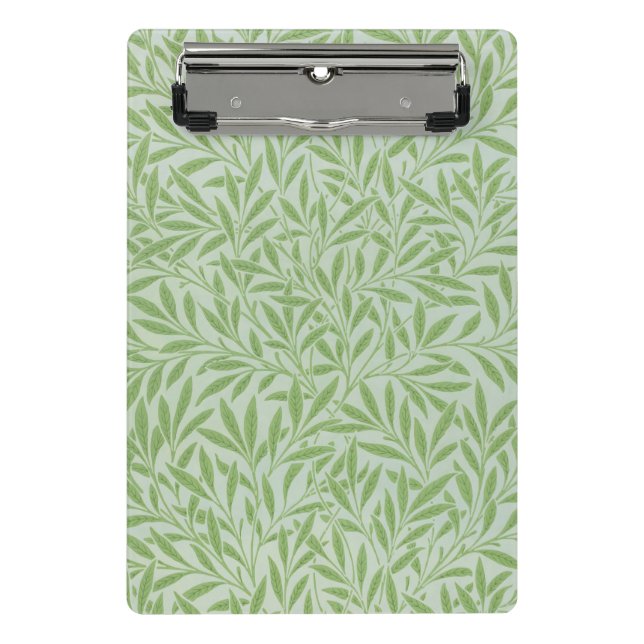 William Morris Willow Flower Classic Green Mini Clipboard (Front)