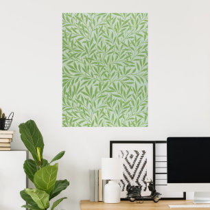 William Morris Willow Flower Classic Green Poster