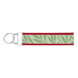 William Morris Willow Flower Classic Green Wrist Keychain