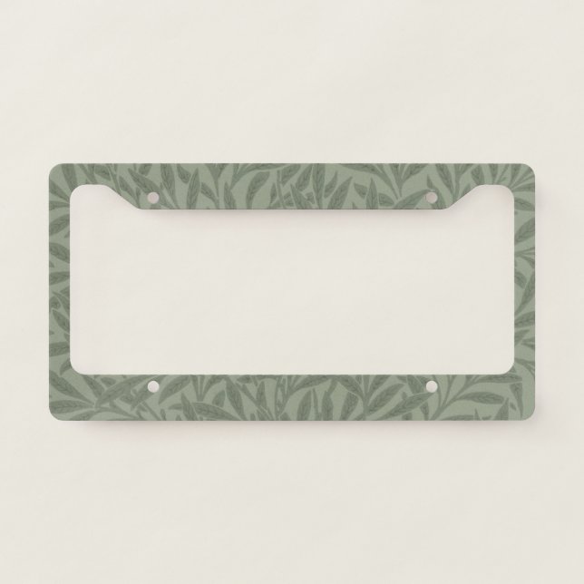 William Morris Willow Flower Classic License Plate Frame (Front)