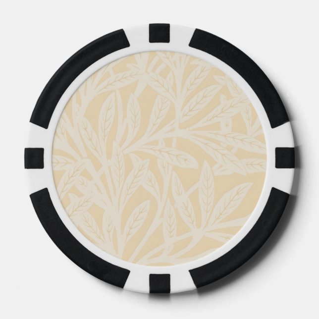 William Morris Willow Flower Classic Poker Chips (Front)