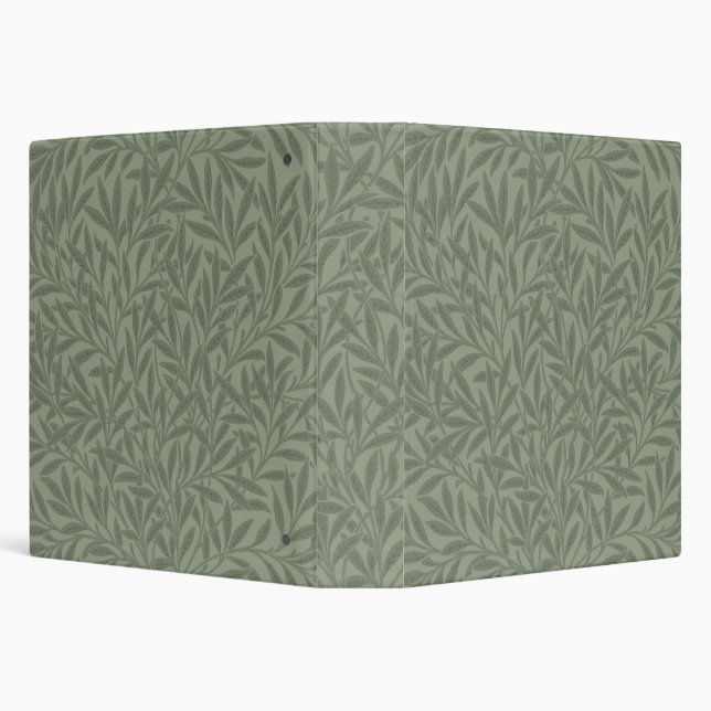 William Morris Willow Pattern Antique Sage Green 3 Ring Binder (Background)