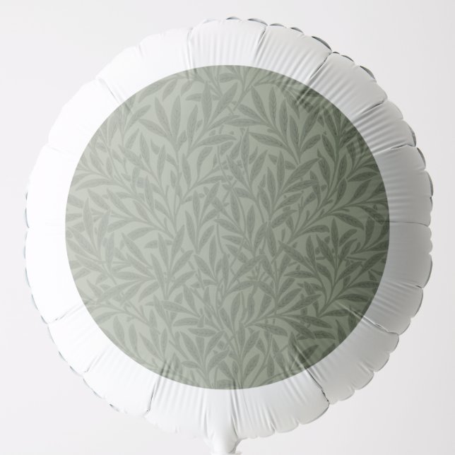 William Morris Willow Pattern Antique Sage Green Balloon (Front)