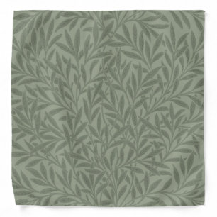 William Morris Willow Pattern Antique Sage Green Bandana