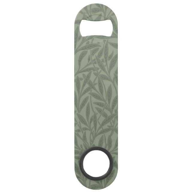 William Morris Willow Pattern Antique Sage Green Bar Key (Front)