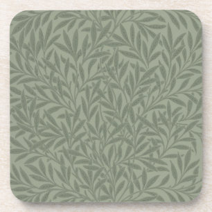 William Morris Willow Pattern Antique Sage Green Beverage Coaster