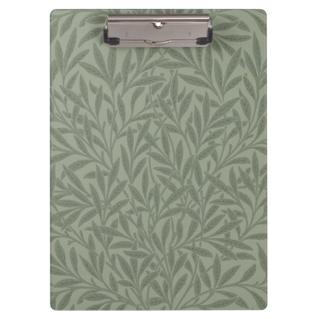 William Morris Willow Pattern Antique Sage Green Clipboard (Front)