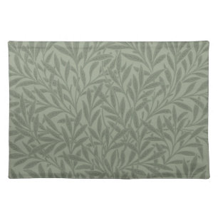 William Morris Willow Pattern Antique Sage Green Cloth Placemat