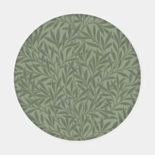 William Morris Willow Pattern Antique Sage Green Coaster Set